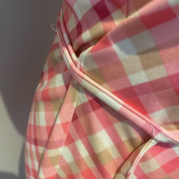 Tristan Pink Checkered Wrap Dress - Picture 9 of 10